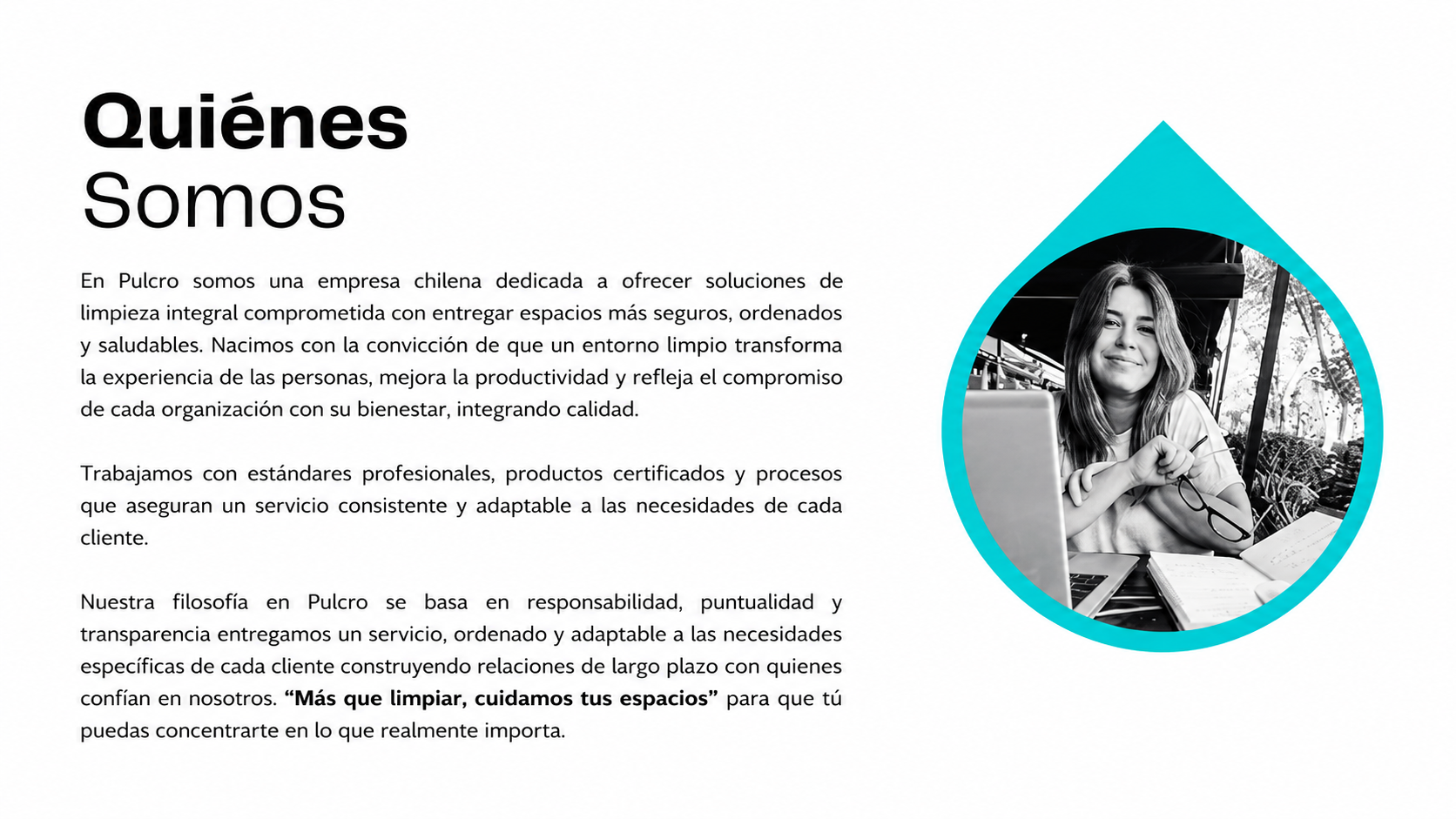 Quiénes somos: empresa chilena Pulcro Servicios dedicada a limpieza integral